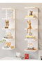 5-Tier Wall Shelf, Vertical Floating Pillar Shelf, Space Saving Multi Functional Storage Organizer