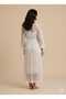 Women's Elegant and Chic French Lace Detailed Long Robe - 4