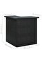 Corner Bar Table Black 100x50x105 cm Poly Rattan - 3