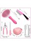 7 Pcs Cat Dog Brush Grooming Kit (Pink) - 7