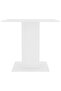 Dining Table White 80x80x75 cm Engineered Wood - 2