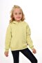 Light Green Girl's Oversized Hooded Off Shoulder Printed Sweatshirt - 3 Thread Raised - 3
