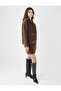 Bitter Brown Slim Fit Regular Waist Cashmere Mini Skirt - 3
