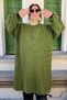 Selanik Knitted Balloon Sleeve Large Size Women's Knitwear Sweater Tunic - 4