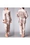 3-Piece Women's Satin Pajama Set with Dragon Print (Cami, Robe, Pants) TZ013 - 4