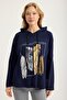 Gilded Panel Patterned Sweatshirt