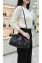 The Moiss Knitted Patterned Scholarship Black Color Hand Shoulder Bag