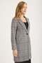 Long Houndstooth Patterned 2 Jacket - 3