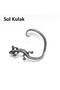 Ear Cuff Lizard Design Nail Model S+ Quality 316L Stainless Steel Non-Tarnish Earring Single Piece