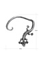 Ear Cuff Lizard Design Nail Model S+ Quality 316L Stainless Steel Non-Tarnish Earring Single Piece - 7