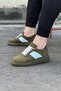 Wg011 Men's Casual Lace-Up Suede Sports Sneaker Shoes Sht - Khaki/White