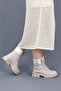Women's Lace-Up Zippered Buckle Thick Sole Boots Winter Waterproof 510 - 2
