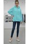 Women's Oversized Kangaroo Pocket Hooded 3-Thread Sweatshirt - 2