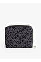 Women's Th Monogram Logo Patterned Zippered Interior Compartment Black Wallet Aw0Aw17957-Bds - 3