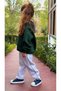 Embroidery Detailed Oversized Kangaroo Pockets Hooded Fleece-Lined Children's Set - 3
