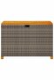Garden Storage Box Grey 110x55x63 cm Poly Rattan Acacia Wood - 2