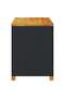 Garden Storage Box Black 110x55x63 cm Poly Rattan Acacia Wood - 4