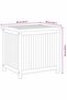 Garden Storage Box 60x50x58 cm Solid Teak Wood - 3