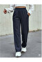 3-Piece Winter Black Gray Navy Wide-Leg Winter Sweatpants Set Plus Size Comfortable Fabric - 4