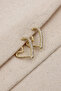 Zircon Stone Gold Color Heart Earrings