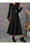 Noelia Premium Thick Textured Long Sleeve Winter Knitwear Dress - 3