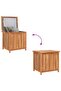 Garden Storage Box 60x50x58 cm Solid Teak Wood - 7