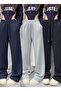 3-Piece Winter Black Gray Navy Wide-Leg Winter Sweatpants Set Plus Size Comfortable Fabric