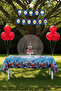Spider-Man Mini Party Set – Tablecloth + Banner + 10 Metallic Red Balloons