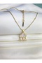 Rain Drop Cloud Steel Gold Necklace Non-Tarnish Zircon Stone Gift Trend - 8