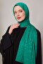 Green Crystal Pattern Jacquard Capri Shawl - 3