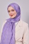 Lilac geometric pattern jacquard shawl - 2