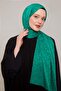 Green Crystal Pattern Jacquard Capri Shawl - 2