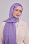 Lilac geometric pattern jacquard shawl - 3