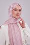 Pink geometric pattern jacquard shawl - 3