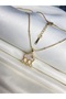 Rain Drop Cloud Steel Gold Necklace Non-Tarnish Zircon Stone Gift Trend - 5