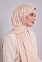Salmon geometric pattern jacquard shawl