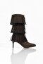 Women's Suede Tasseled Boots Dc9918 - 3