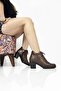 Genuine Leather Women's Daily Heeled Boots Dc2625 - 3