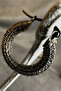 - Irem 3914 Zircon Stone Waterway Model Steel Hoop Earrings - 3