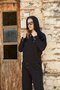 Hooded Women's Tracksuit Set Cossybyaqua 26037 Black-36 - 2