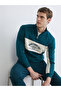 Stand Collar Printed Men's Sweatshirt