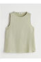 Modanova Sezon Khaki Crew Neck Muslin Blouse