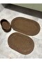 Terra 4-Piece Bathroom Set – 2 Oval Mats & 2 Oval Baskets, Natural Rope Weave, Handmade - Premium - 3
