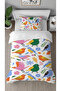 Bülbül Leaf Nature Flower Patterned Digital Printed Specially Designed Stylish Children's Duvet Cover Set Without Sheets