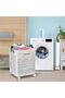 Collapsible Laundry Basket with Wheels & Handle — Foldable 40L Clothes Hamper - 4