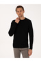 Black Slim Fit Crew Neck Sweater 50316798-Vr046