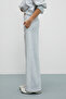 Lyressa women's Oversized grey melange tracksuit bottoms made from the reverse side of fabric - 5