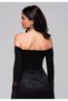 Rochie de seara LA-OM-DLR243 - neagra - 7