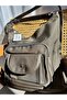 Women's Satin Leather Multi-Compartment Handbag/Backpack and Shoulder Bag - 5