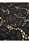 Black Leaf Patterned Sequin Lace Fabric 135 cm – Handcrafted Look, Stylish Evening Dress Fabric - 2